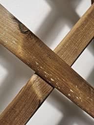 Portale grigliato con 2 fioriere "Patio" in legno tropicale naturale per recinzioni giardino e terrazzo - 2