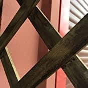 Portale grigliato con 2 fioriere "Patio" in legno tropicale naturale per recinzioni giardino e terrazzo - 3
