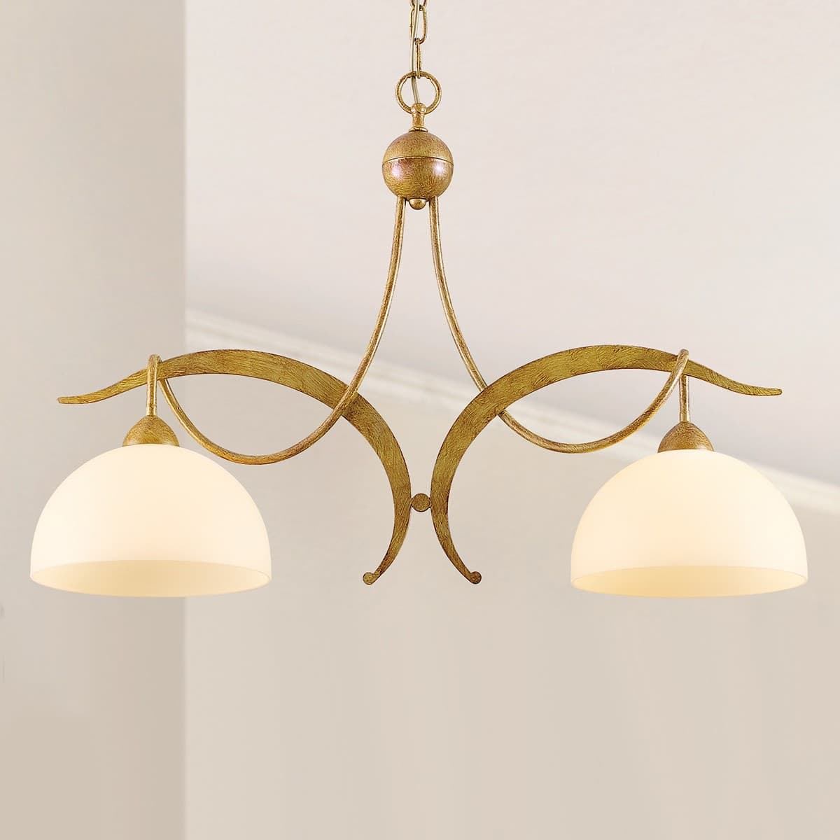 Bilanciere classico LAM 1720 2B E27 LED metallo vetro lampadario