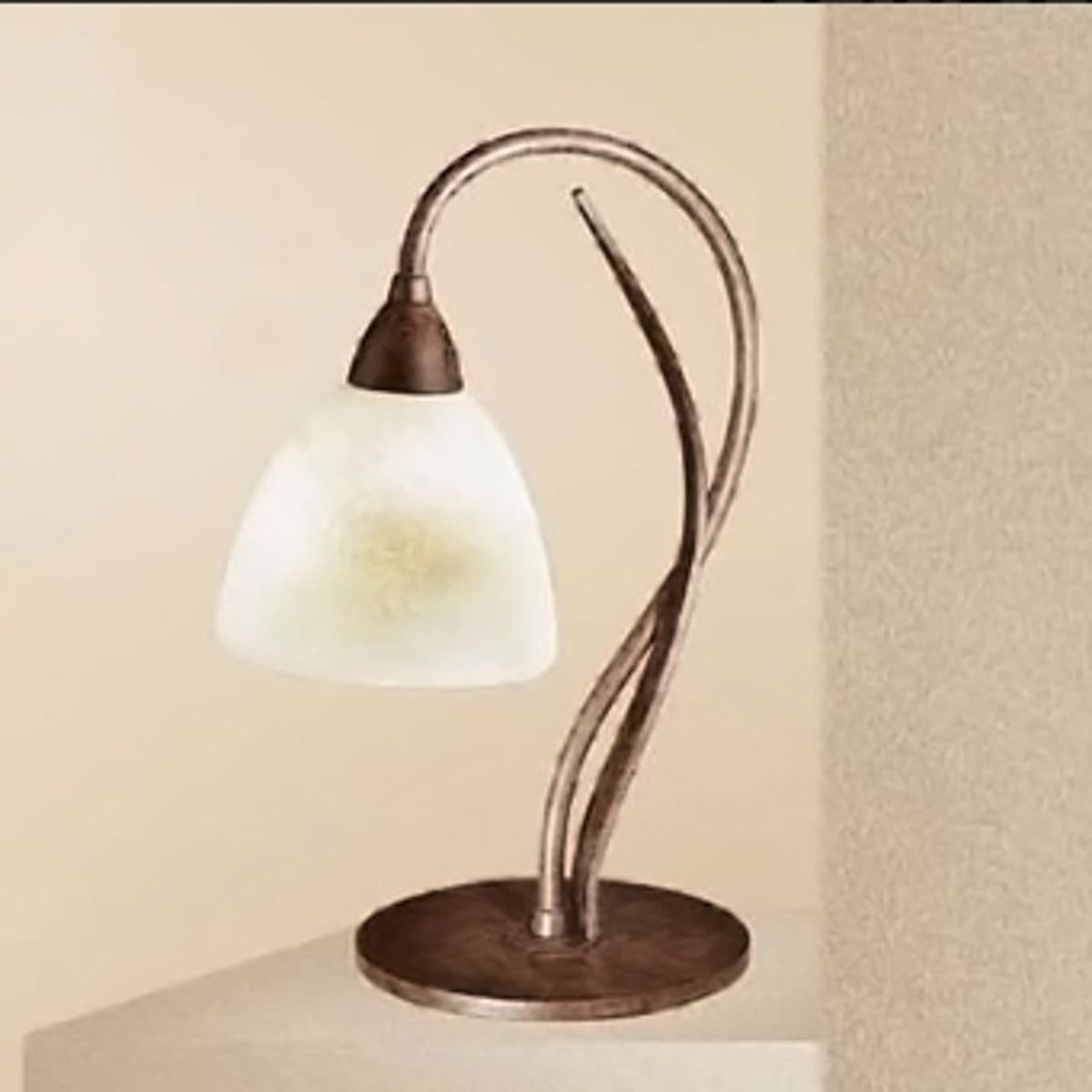 Abat-jour classica LAM 4280 1L E14 LED metallo vetro lampada tavolo - 2