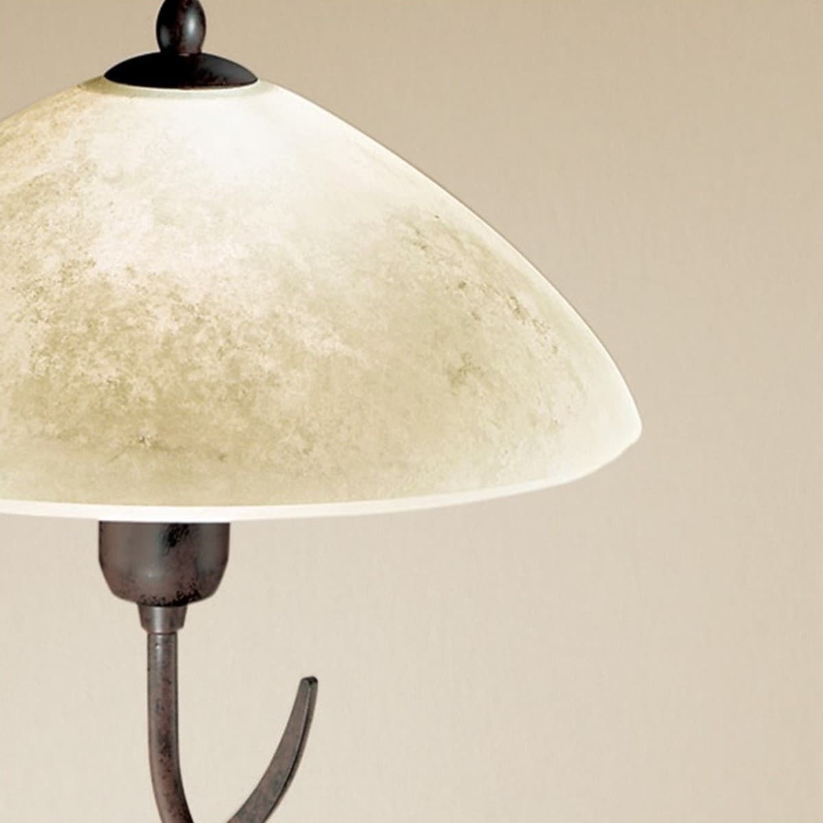 Abat-jour classico LAM 4280 1LT E27 LED metallo vetro lampada tavolo - 2