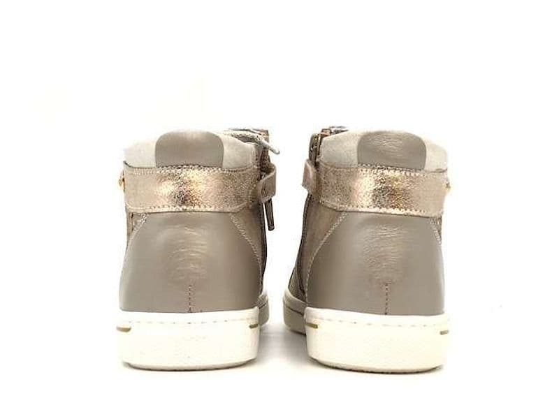 NERO GIARDINI Sneakers alta bambina Savana Platino velour sabbia - 3