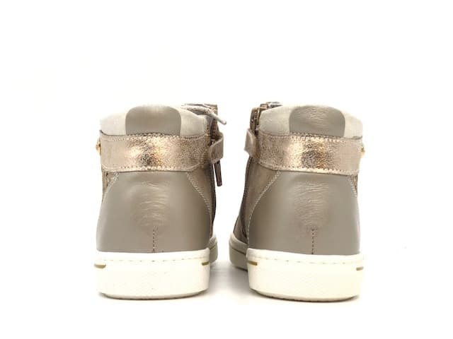 NERO GIARDINI Sneakers alta bambina Savana Platino velour sabbia - 3