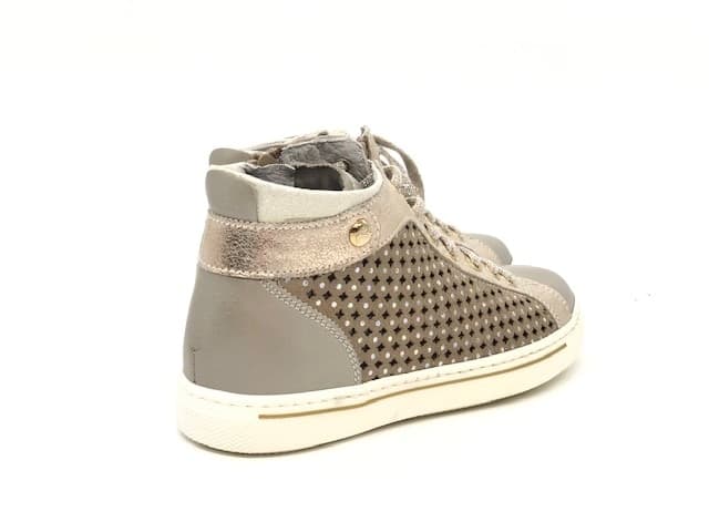 NERO GIARDINI Sneakers alta bambina Savana Platino velour sabbia - 6