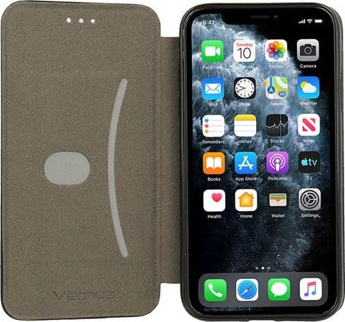 custodia a libro samsung A20e con porta carte di credito chiusura magnetica black - 2
