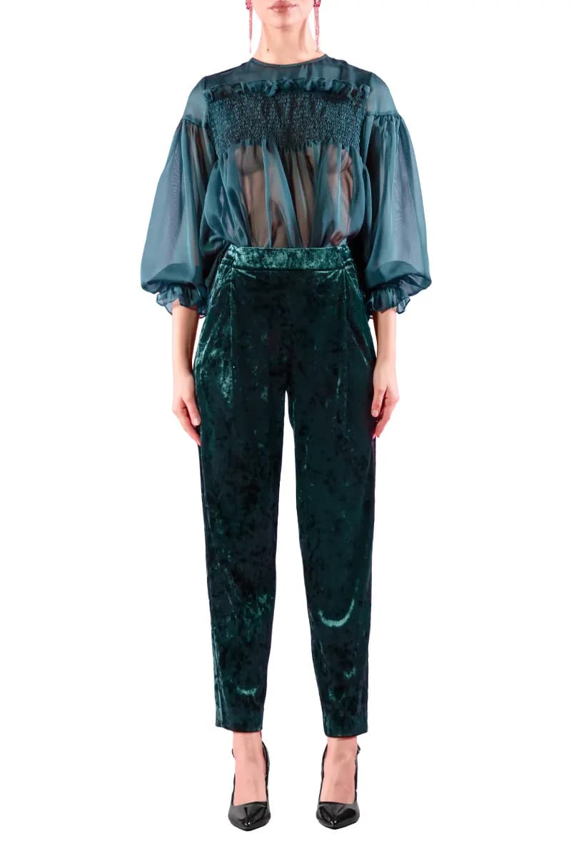 NUALY GLAMOUR | Pantalone velluto - 4