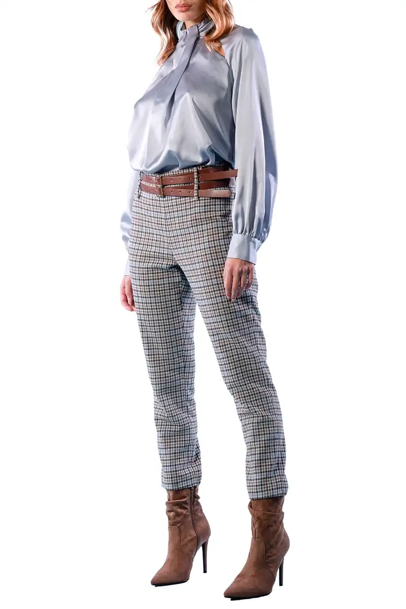 NUALY | Pantalone tartan - 2