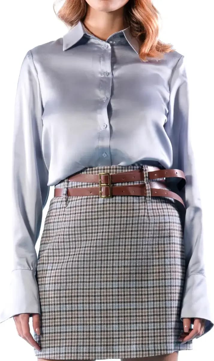 NUALY | Camicia in satin - 2
