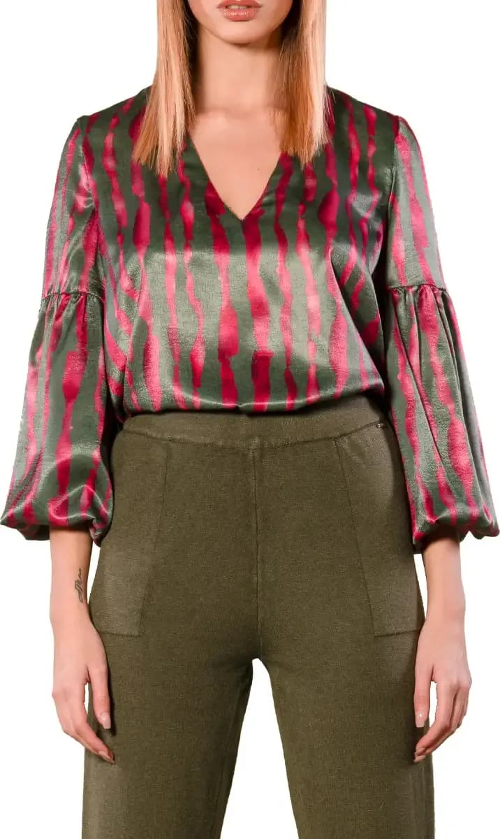 NUALY | Blusa scollo a V - 2