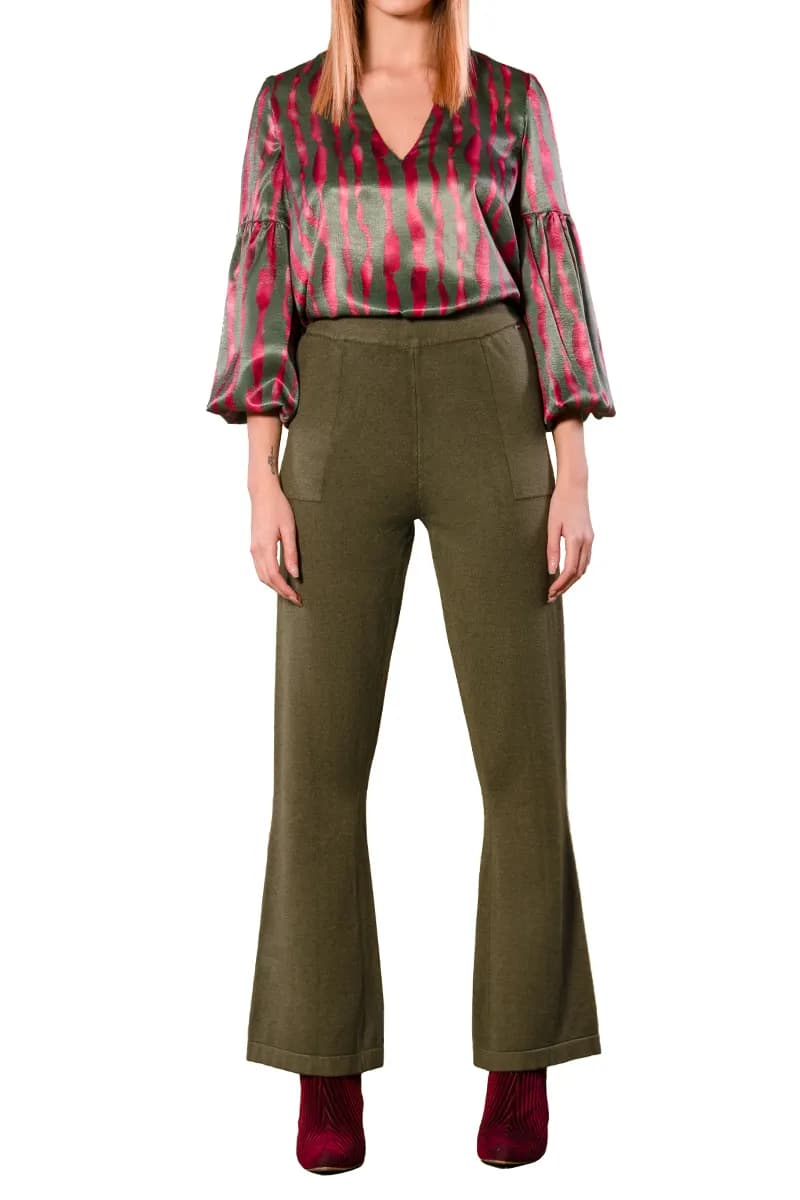 NUALY | Blusa scollo a V - 3