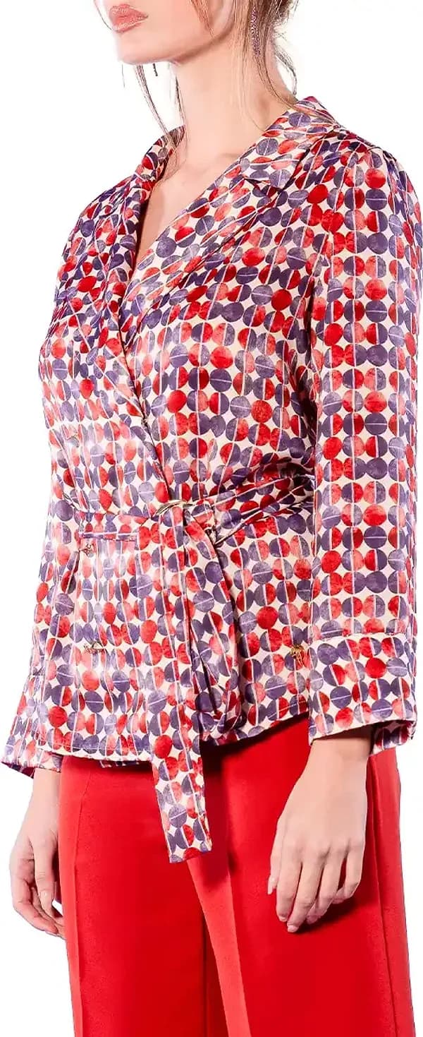 NUALY | Camicia incrocio pois - 4