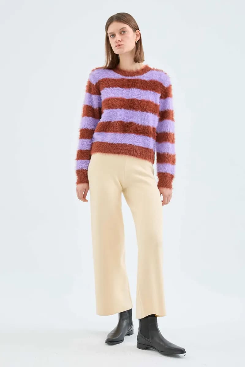 COMPANIA FANTASTICA | Maglia con texture e stampa a righe - 4