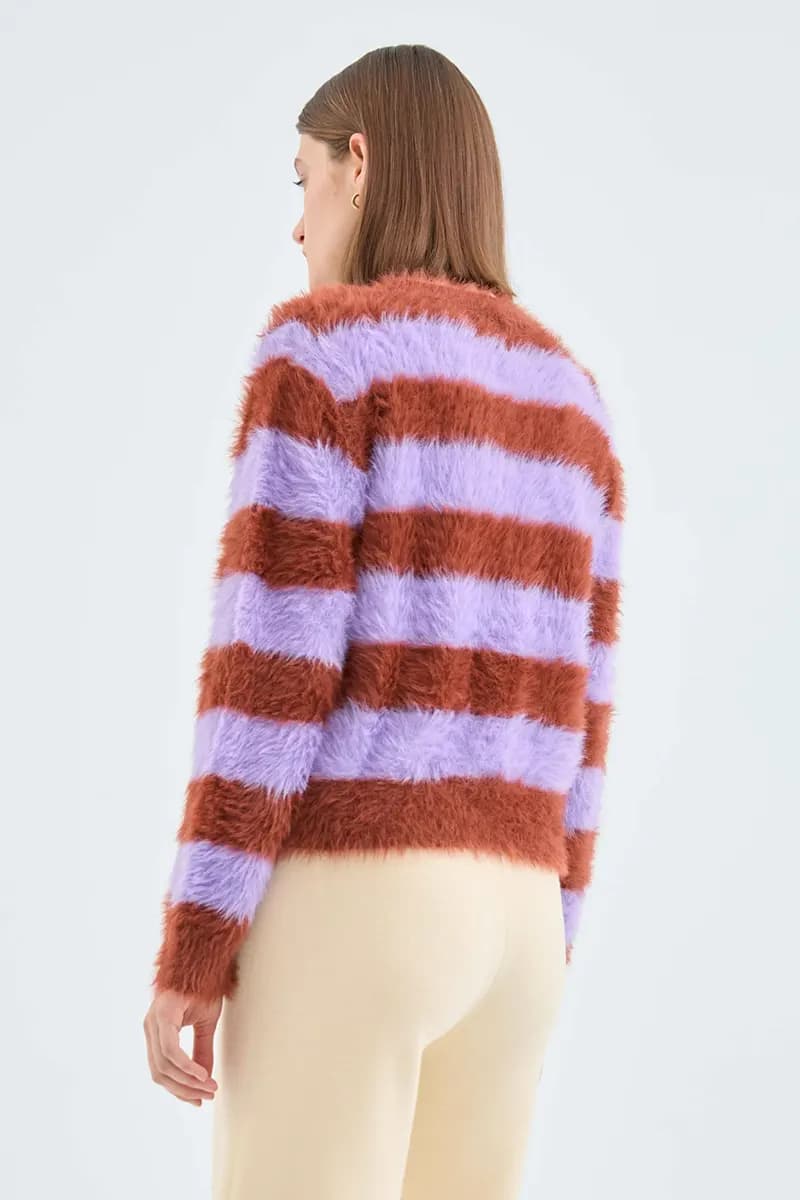 COMPANIA FANTASTICA | Maglia con texture e stampa a righe - 2