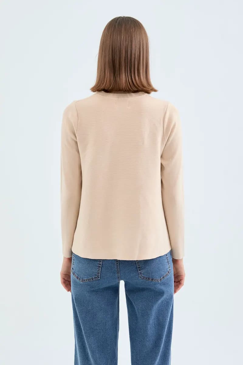 COMPANIA FANTASTICA | Maglia svasata beige - 2