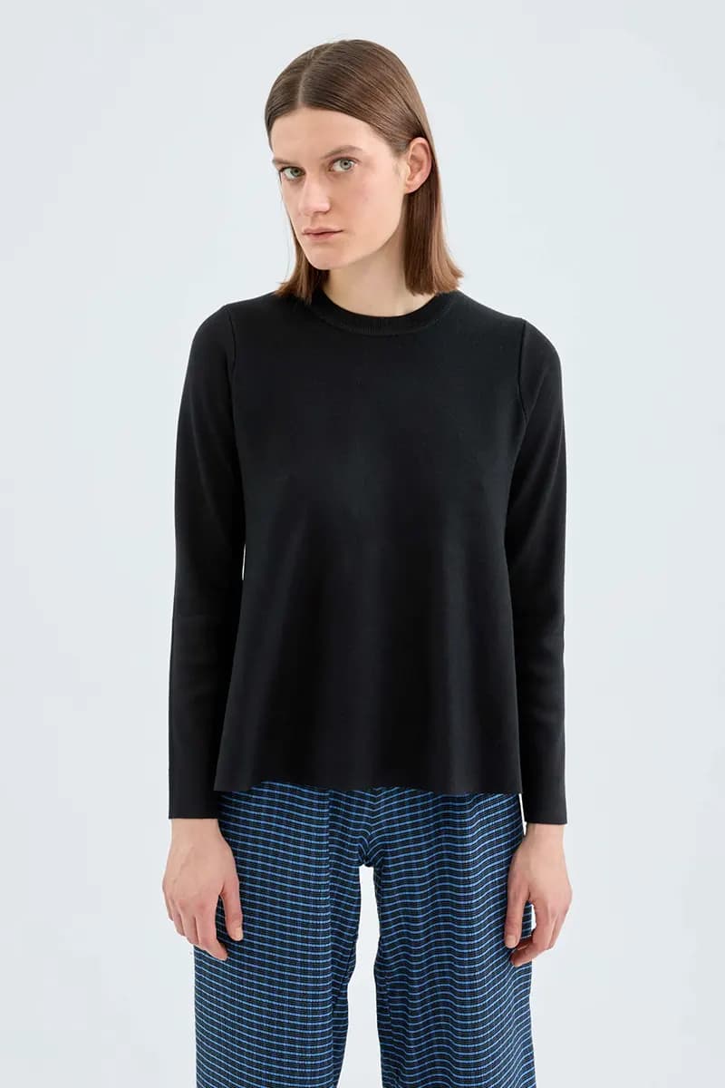 COMPANIA FANTASTICA | Maglia svasata nera - 4