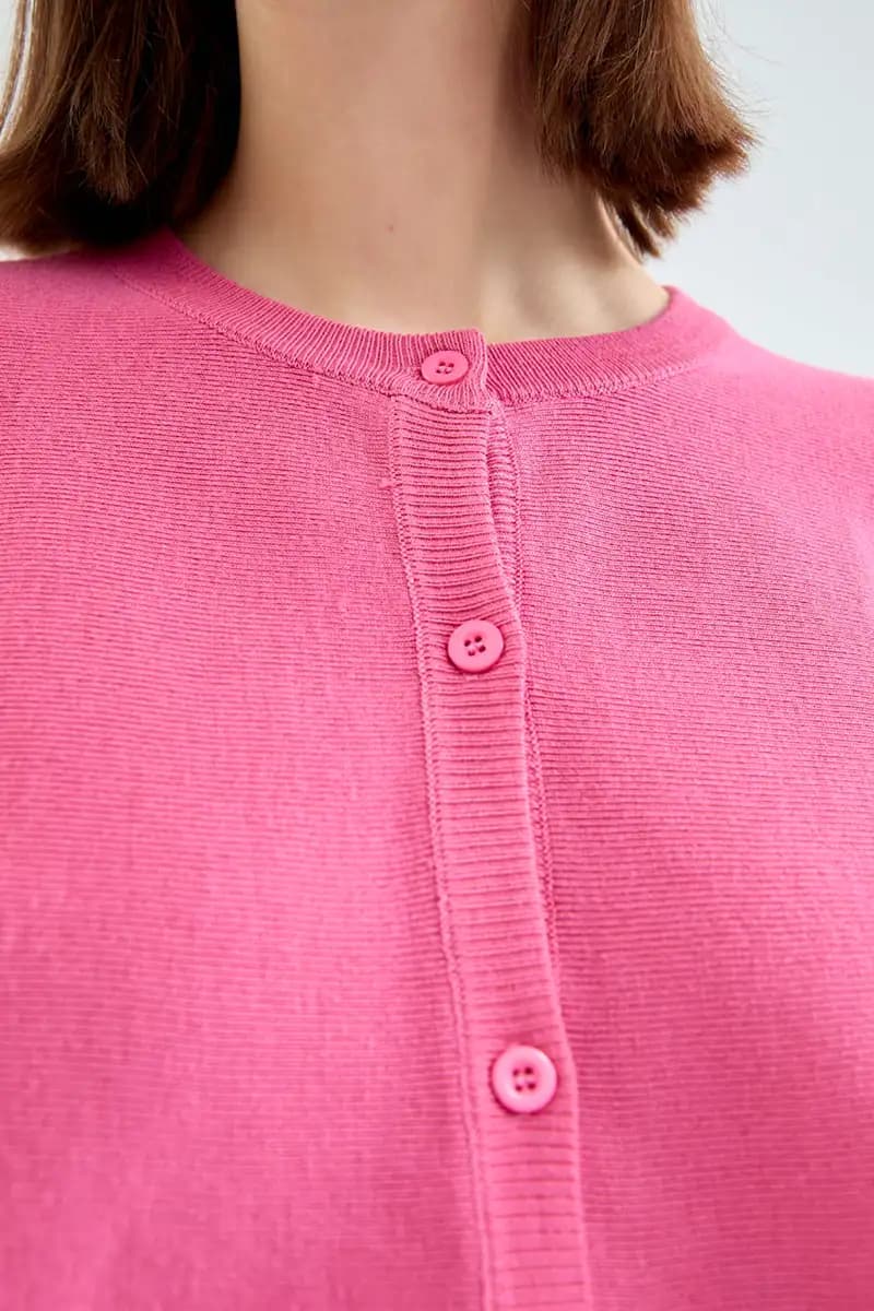 COMPANIA FANTASTICA | Cardigan svasato rosa - 3