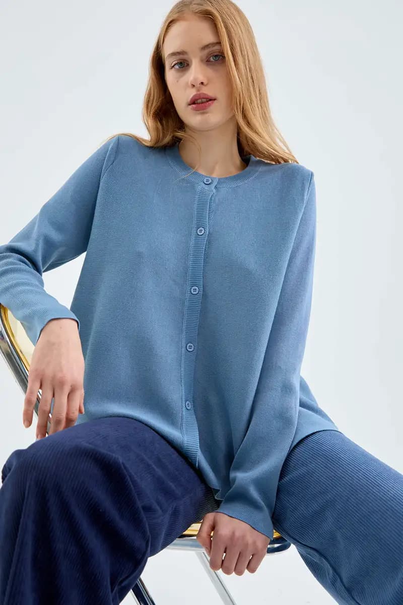 COMPANIA FANTASTICA | Cardigan svasato grigio - 4