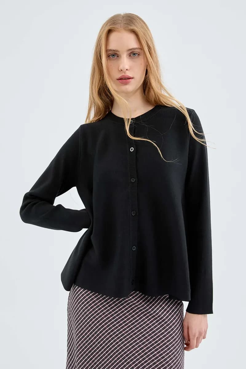 COMPANIA FANTASTICA | Cardigan svasato nero - 4