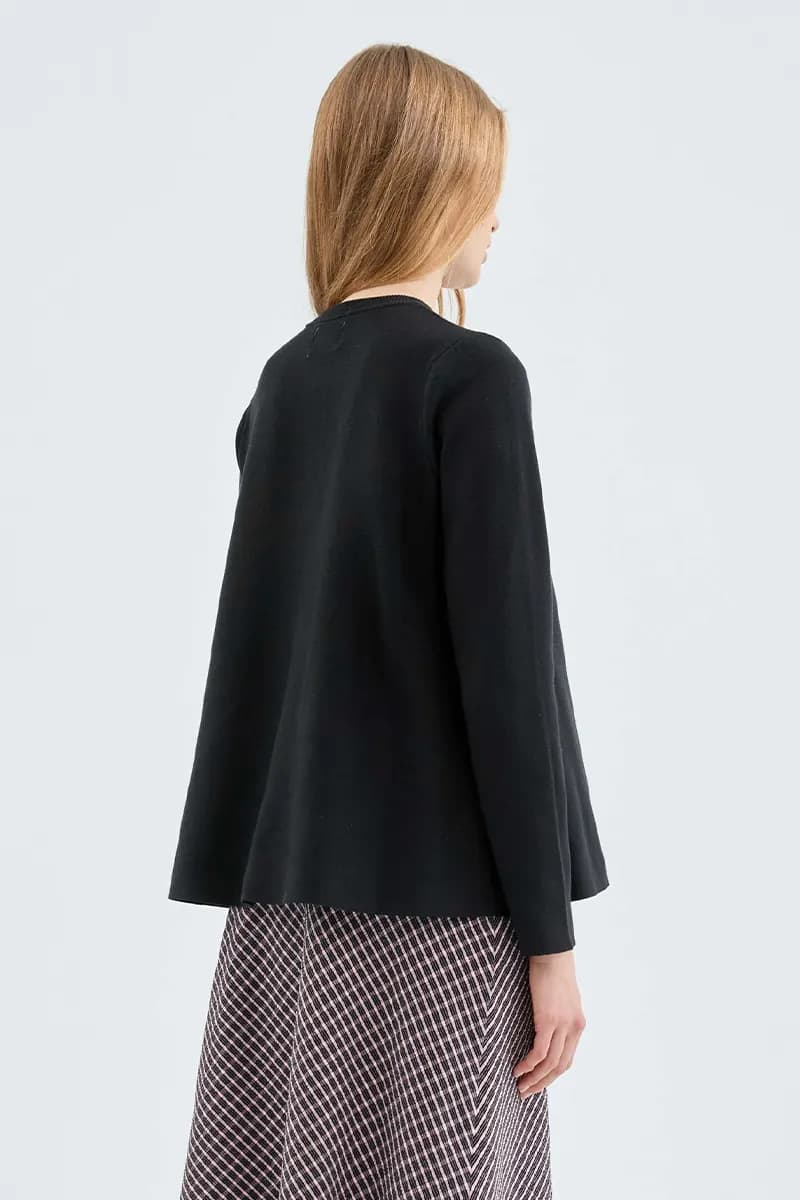 COMPANIA FANTASTICA | Cardigan svasato nero - 2