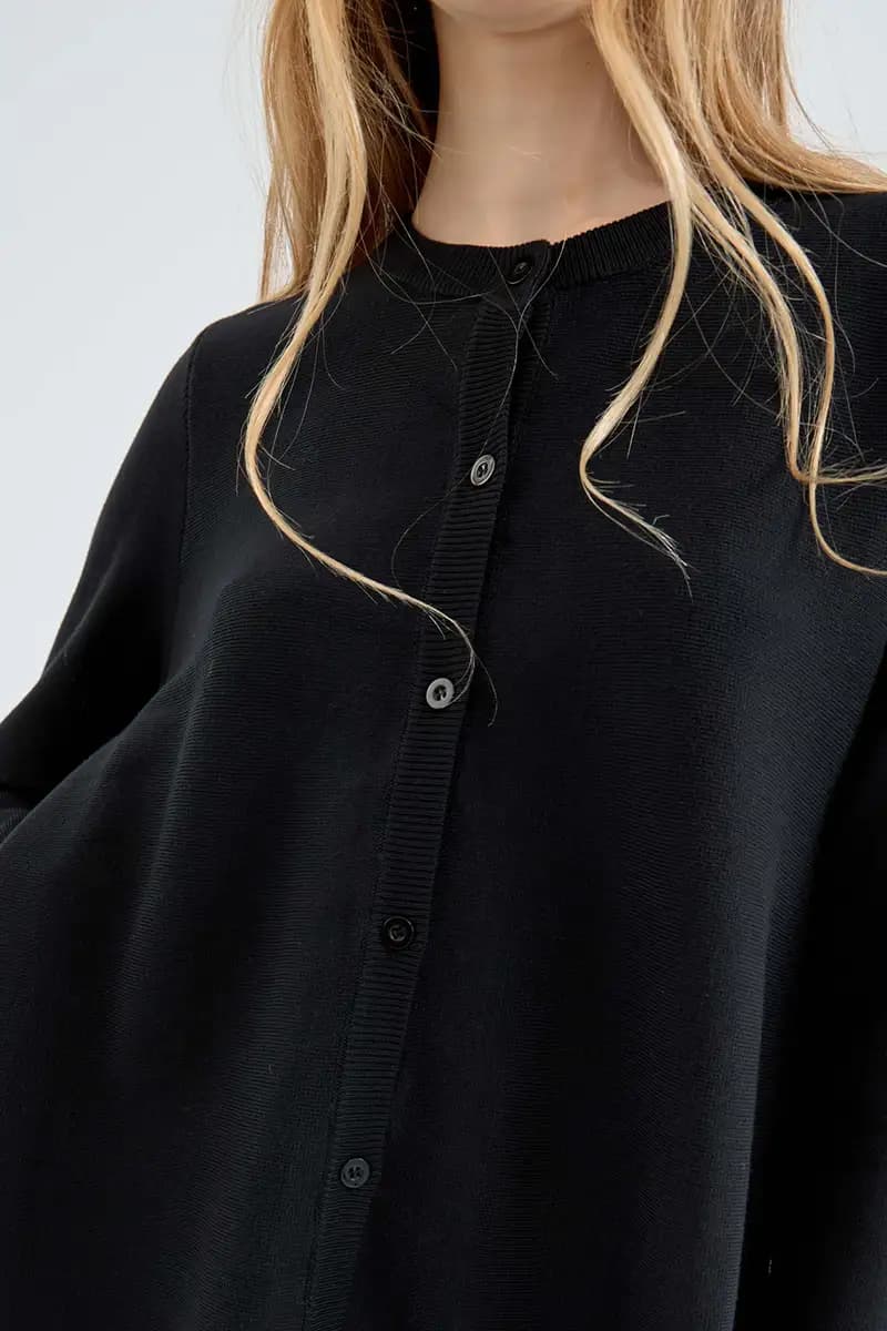 COMPANIA FANTASTICA | Cardigan svasato nero - 3