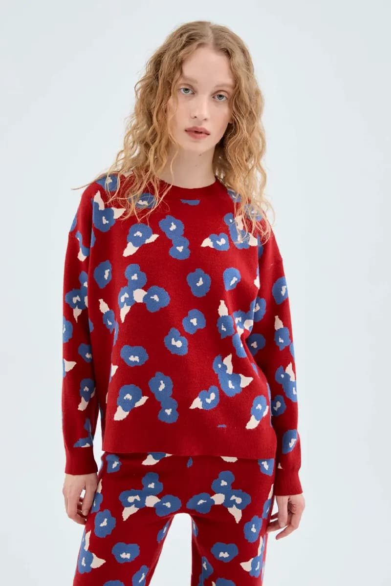 COMPANIA FANTASTICA | Maglia in filo con stampa fiori - 4