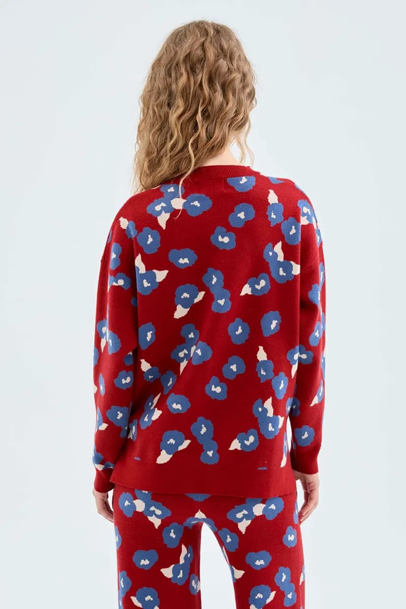 COMPANIA FANTASTICA | Maglia in filo con stampa fiori - 2