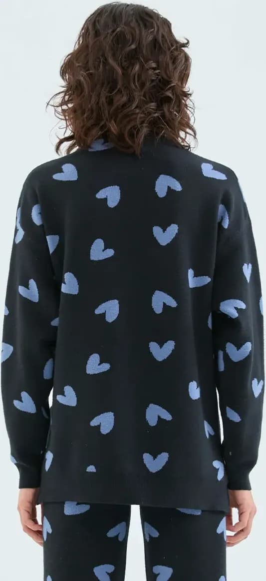 COMPANIA FANTASTICA | Maglia in filo con stampa cuori - 2