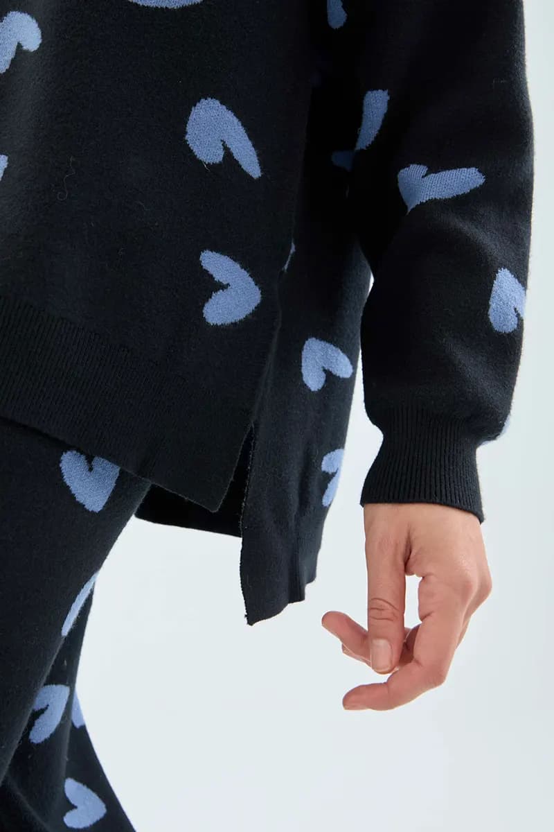COMPANIA FANTASTICA | Maglia in filo con stampa cuori - 3