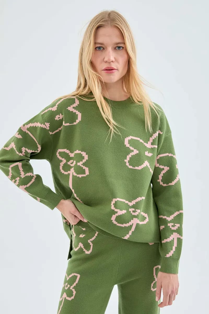 COMPANIA FANTASTICA | Maglia morbida con stampa fiori - 5