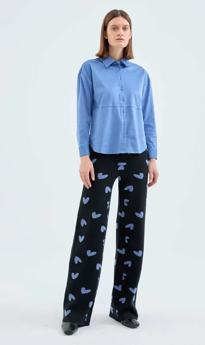 COMPANIA FANTASTICA | Pantalone in filo con stampa cuori - 4