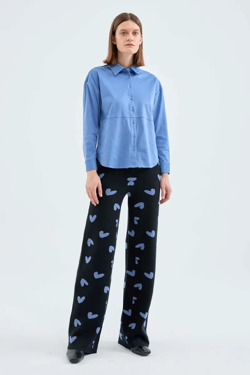 COMPANIA FANTASTICA | Pantalone in filo con stampa cuori - 4