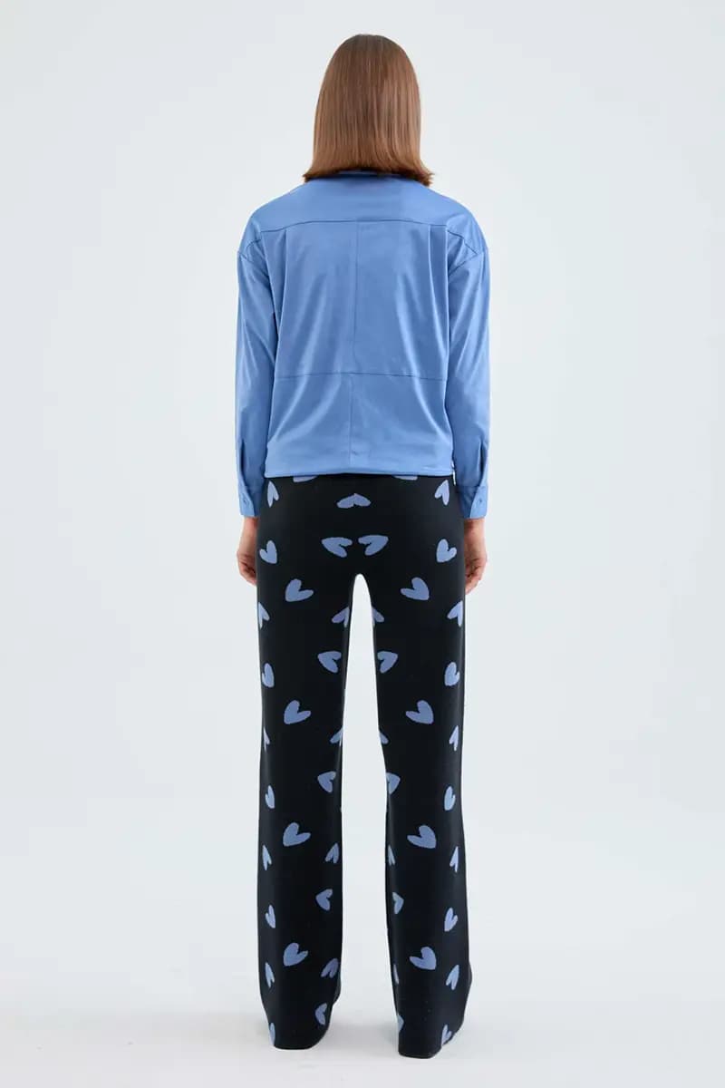 COMPANIA FANTASTICA | Pantalone in filo con stampa cuori - 2