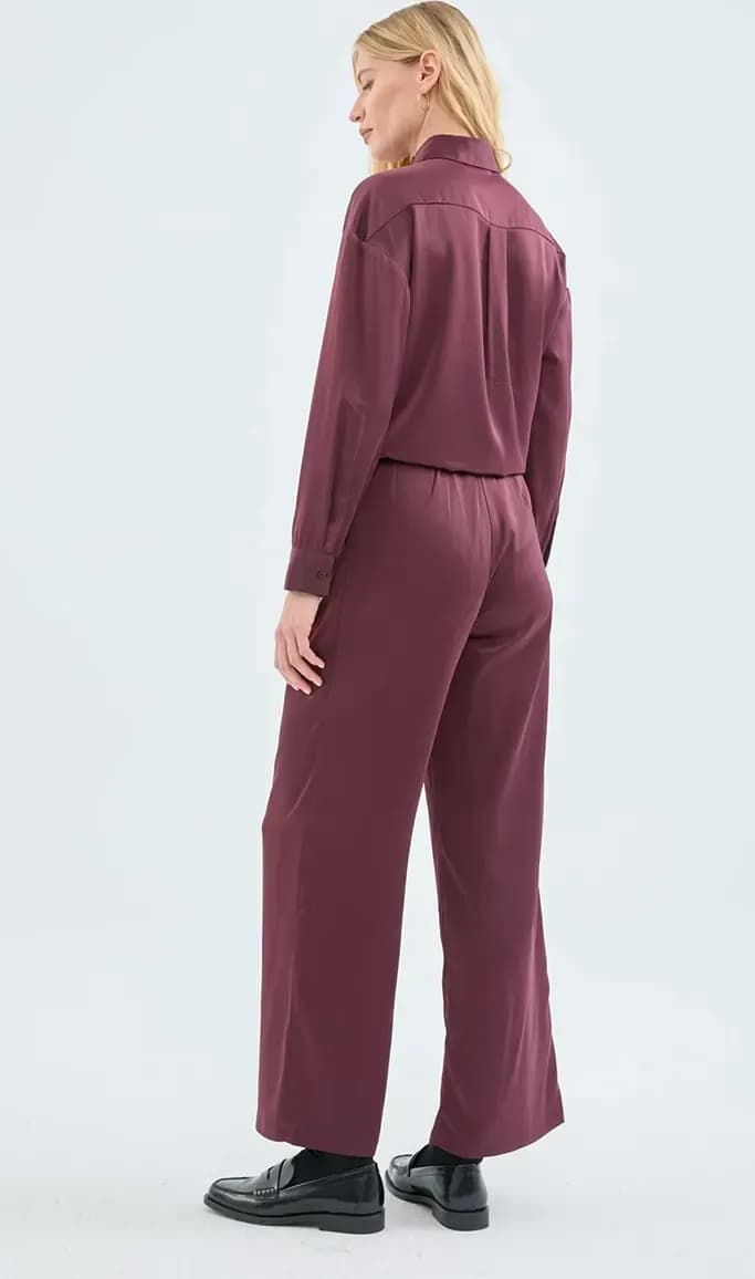COMPANIA FANTASTICA | Camicia viola satinata - 2