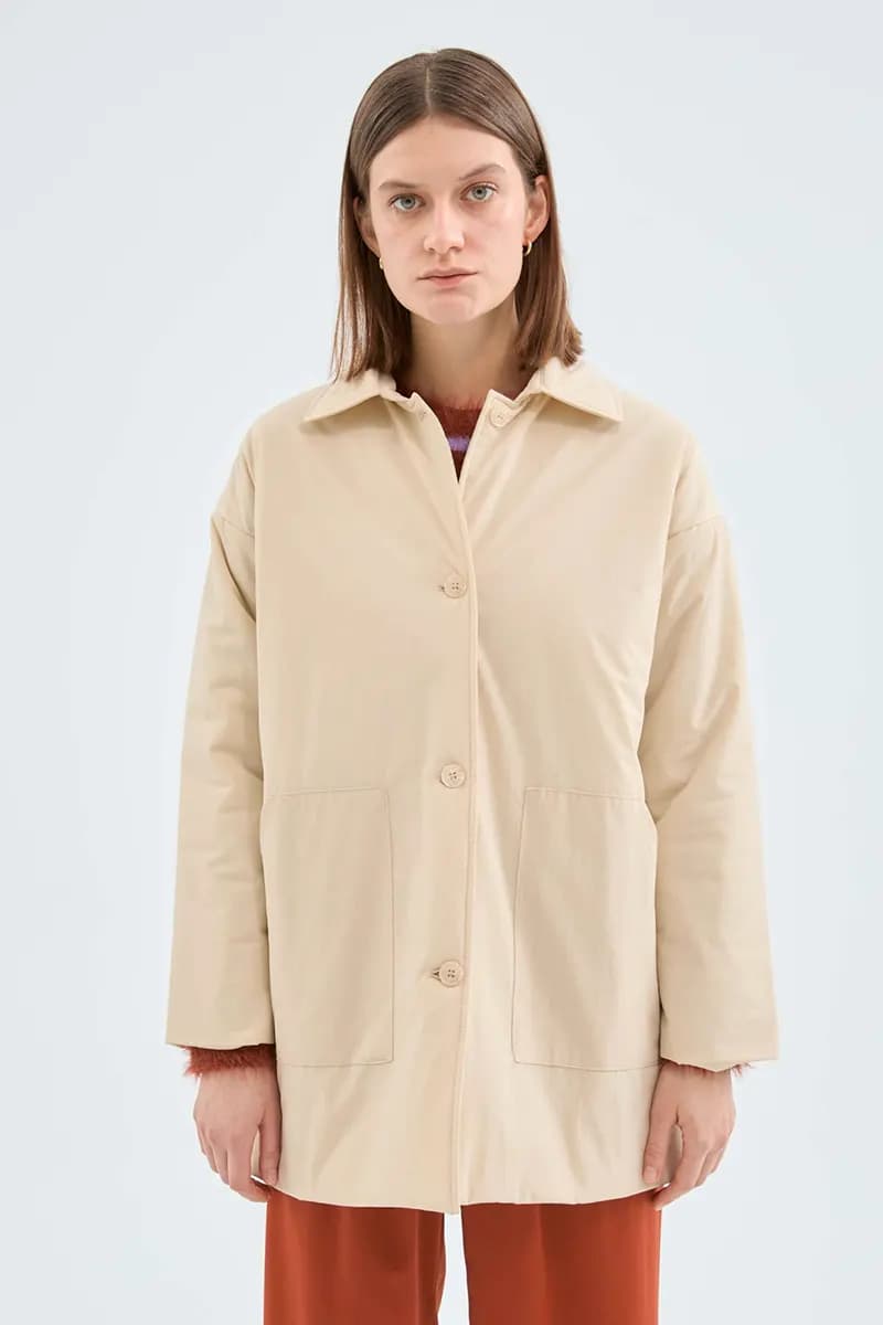 COMPANIA FANTASTICA | Giacca corta in tessuto tecnico beige - 4