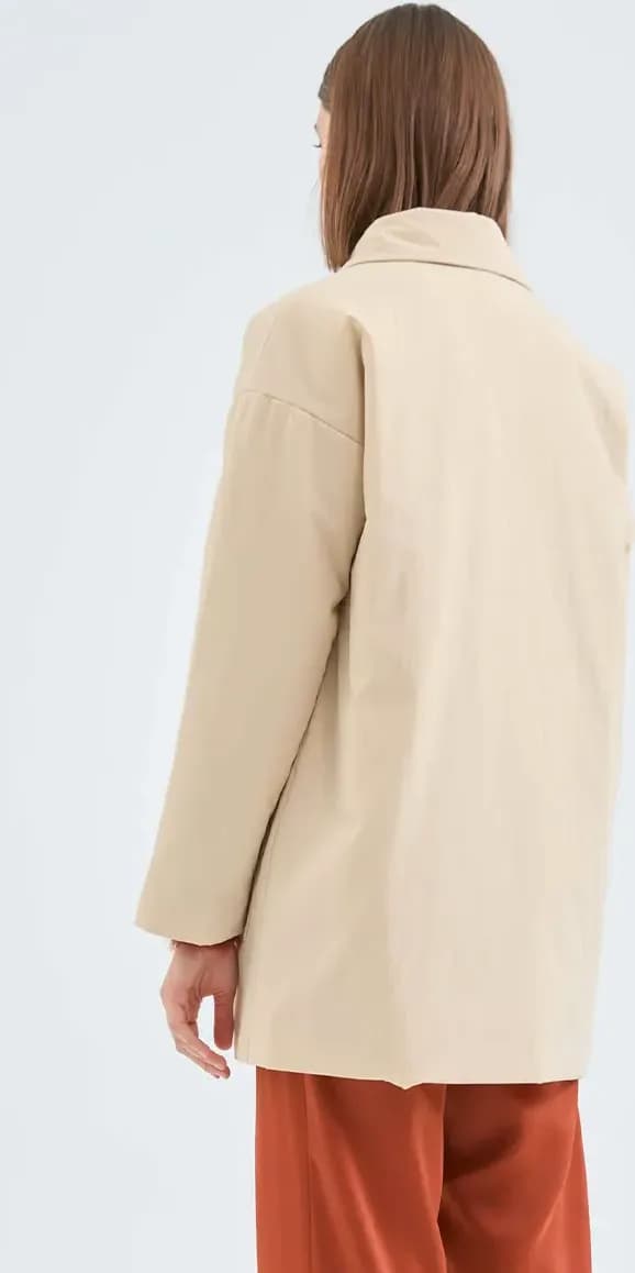 COMPANIA FANTASTICA | Giacca corta in tessuto tecnico beige - 2
