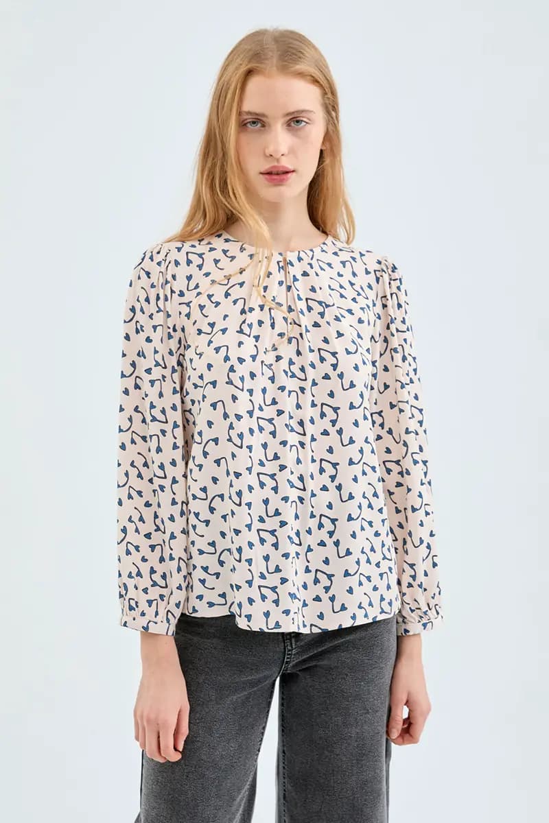 COMPANIA FANTASTICA | Blusa stampa cuori - 4