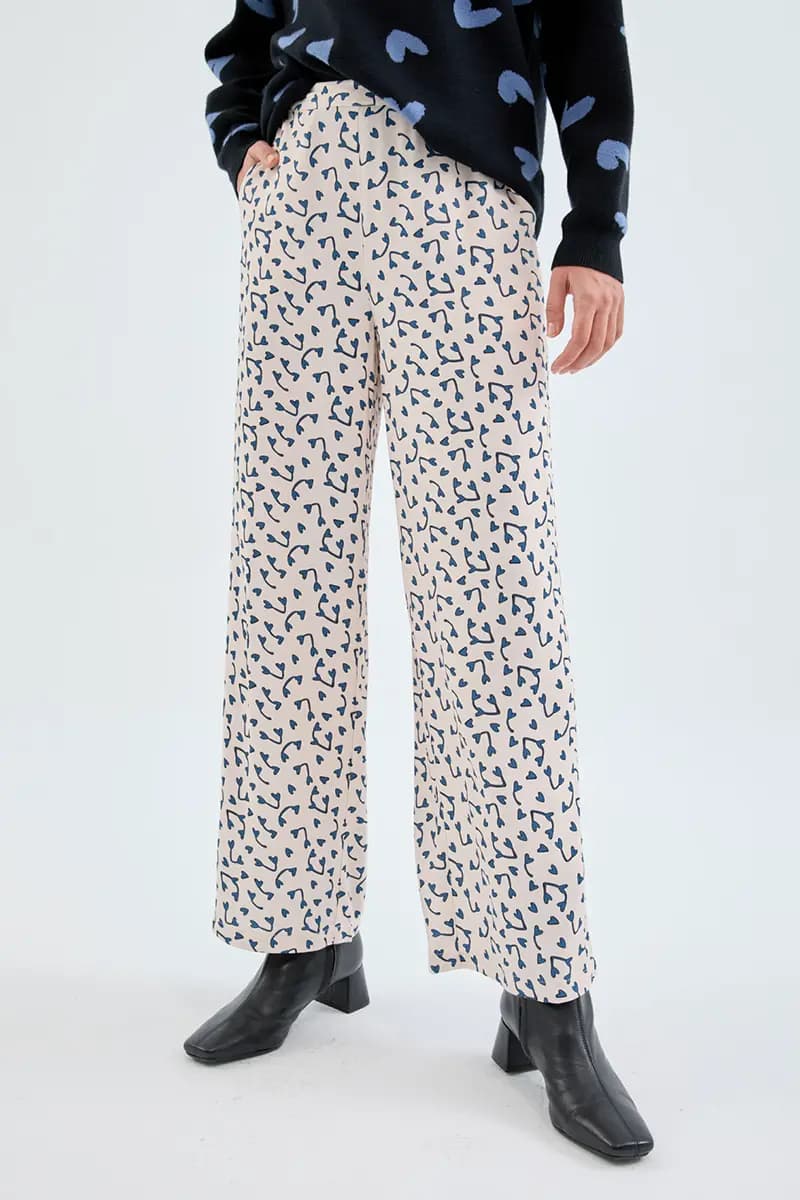 COMPANIA FANTASTICA | Pantalone dritto stampa cuori - 3