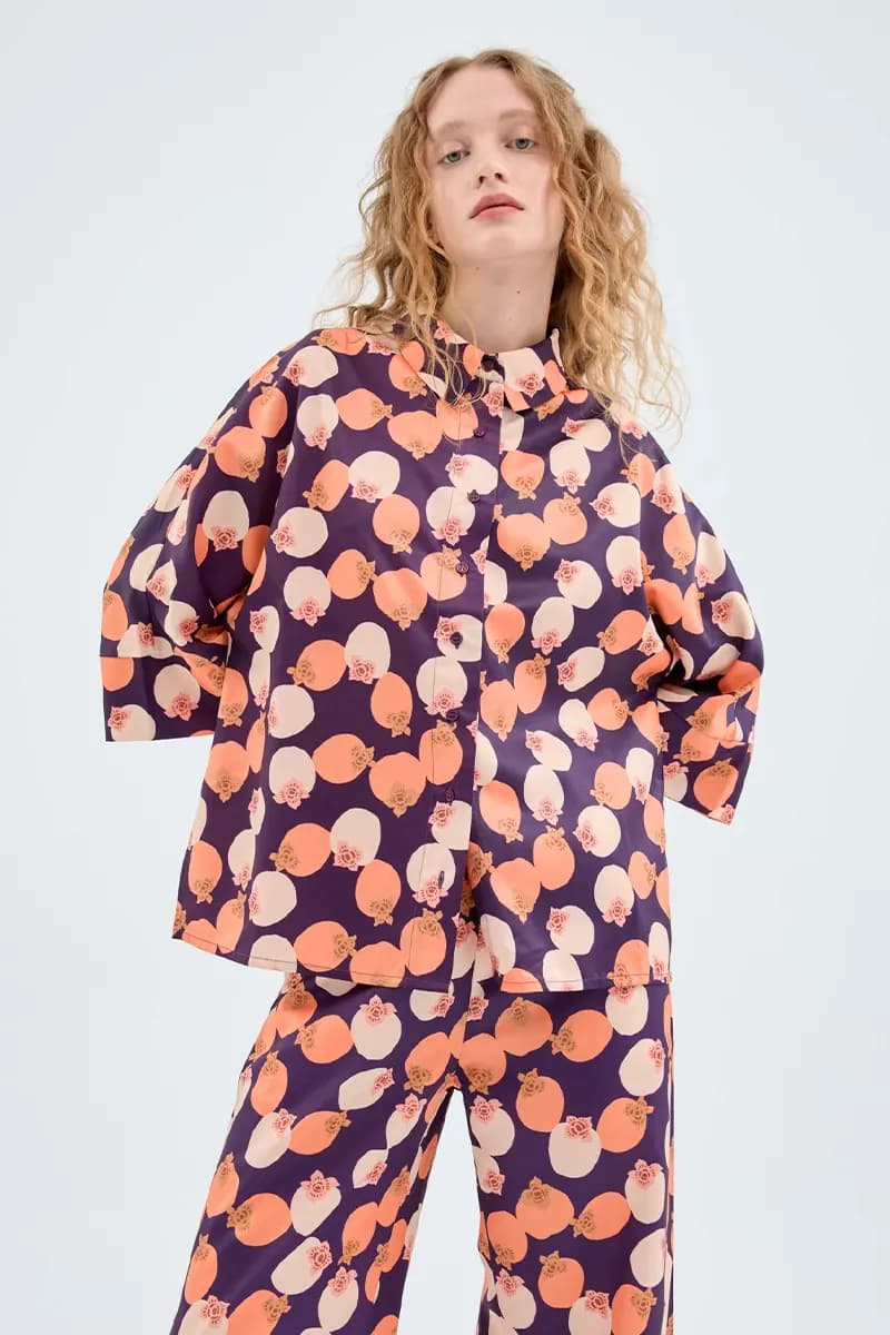 COMPANIA FANTASTICA | Camicia oversize stampa cachi - 6