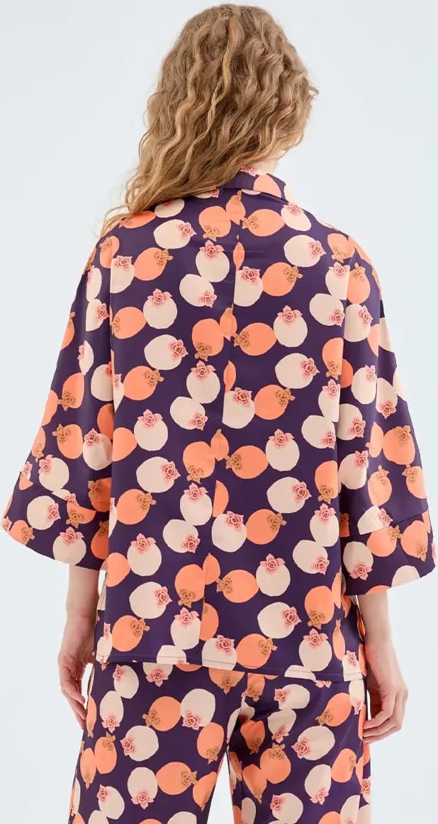 COMPANIA FANTASTICA | Camicia oversize stampa cachi - 2