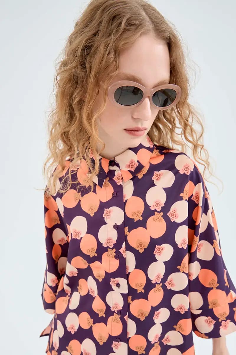 COMPANIA FANTASTICA | Camicia oversize stampa cachi - 3
