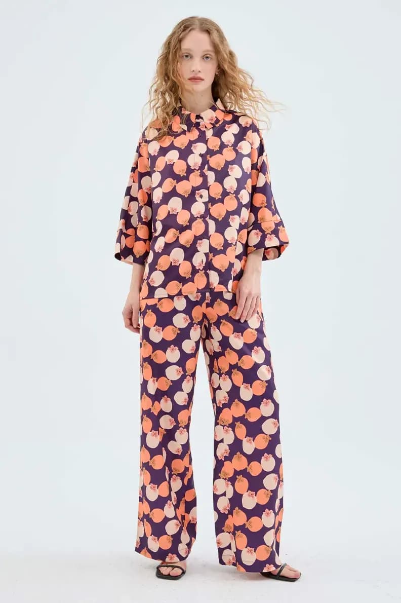 COMPANIA FANTASTICA | Camicia oversize stampa cachi - 5