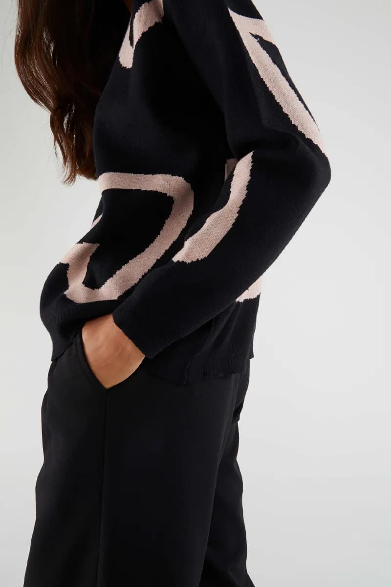 COMPANIA FANTASTICA | Maglia in filo con stampa cuori - 3