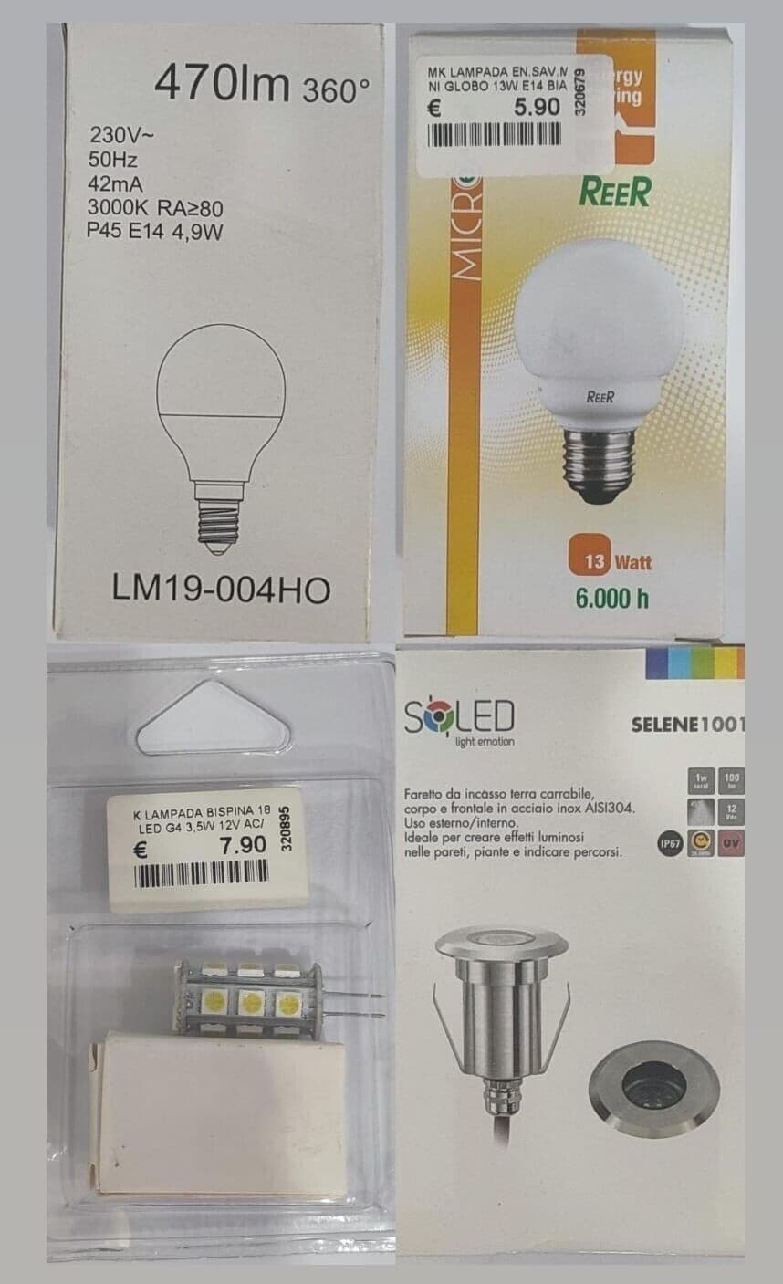 Stock lampadine di vario genere e formato 202 pezzi - 5