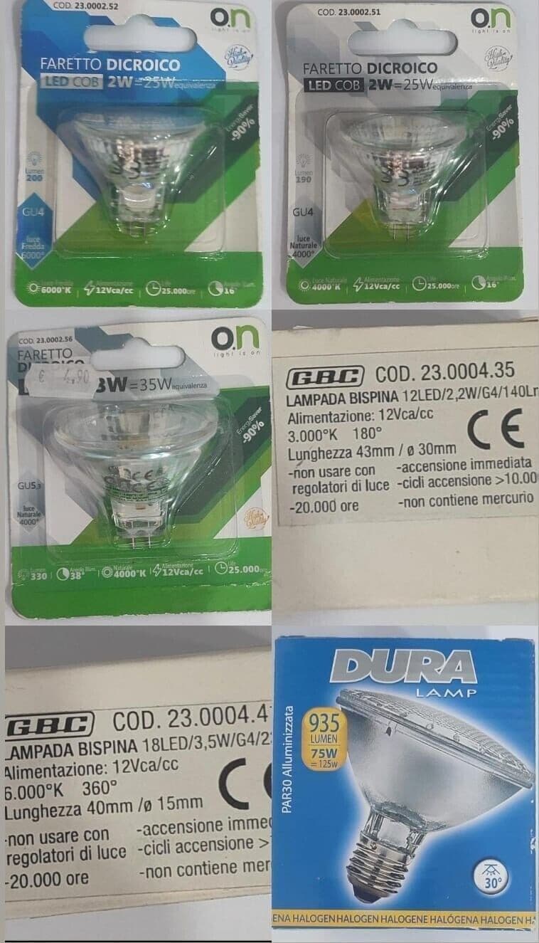 Stock lampadine di vario genere e formato 202 pezzi - 7