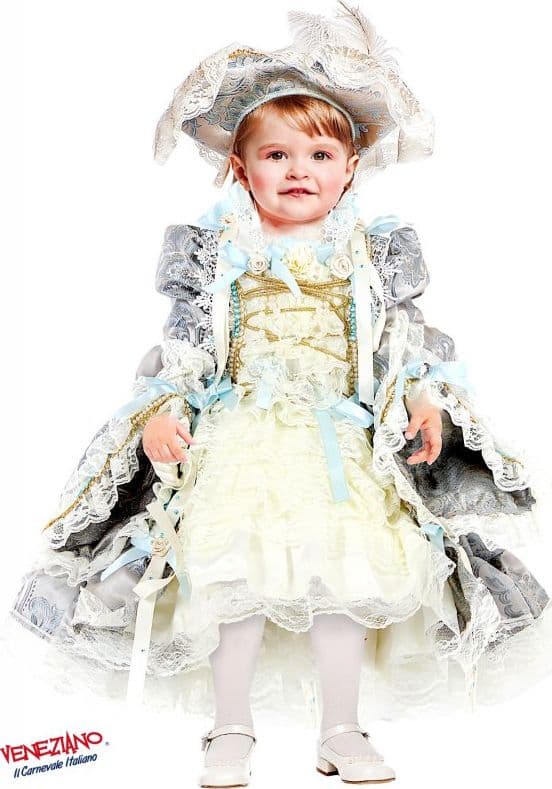 Costume carnevale regina maria antonietta 1-3 anni - veneziano 50799 - 3