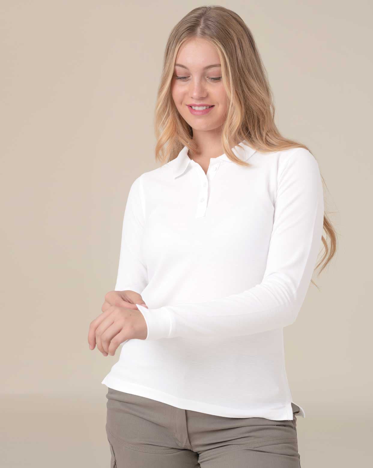 Polo donna manica lunga regular lady 100% cotone - POPL200LS - 1