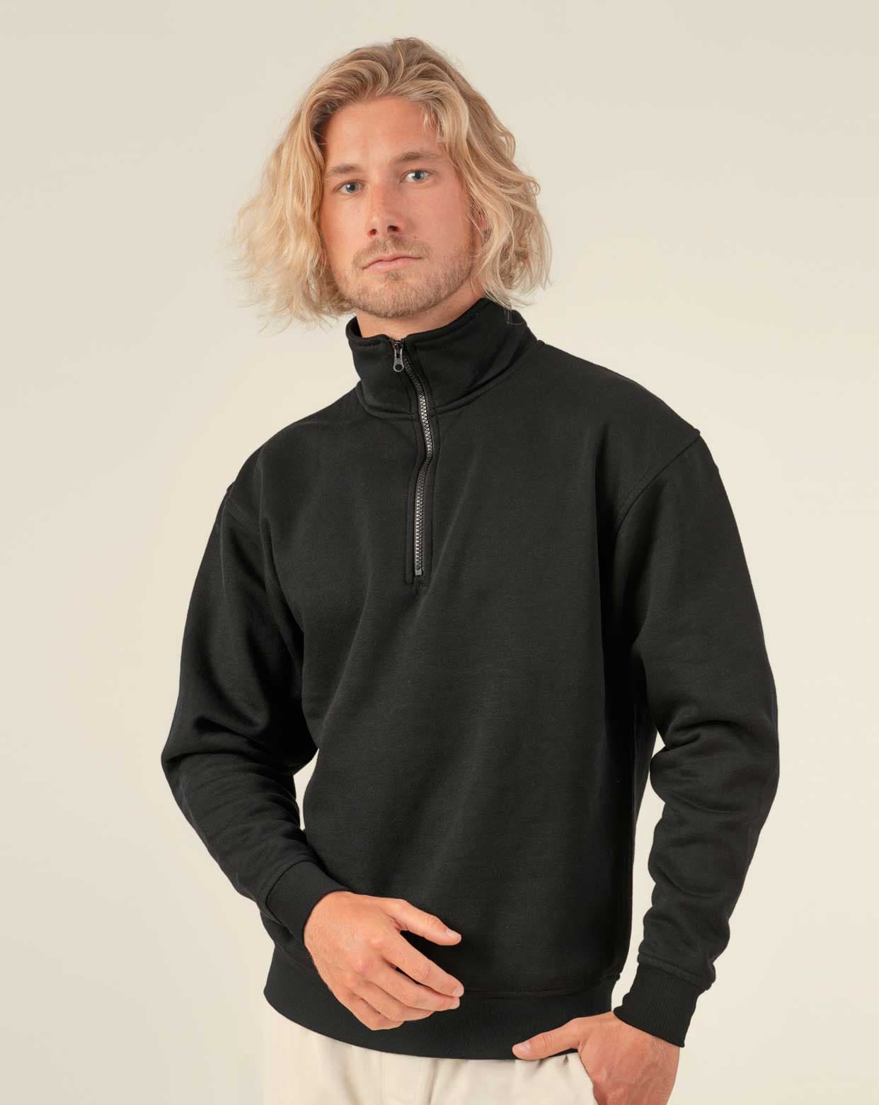 Felpa mezza zip uomo manica lunga - SWRAZIP