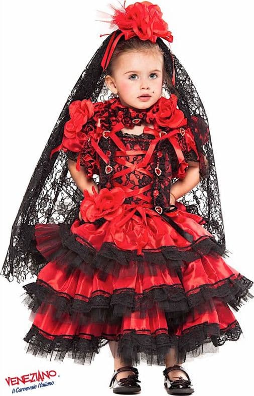 Costume carnevale spagnola prestige 1-3 anni - veneziano 28075 - 3