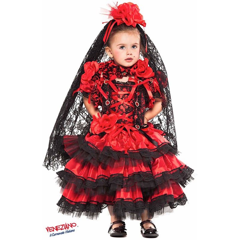 Costume carnevale spagnola prestige 1-3 anni - veneziano 28075 - 3
