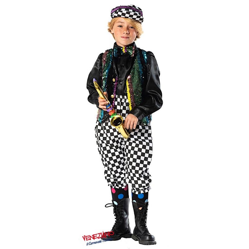 Costume carnevale artista di strada bambino 4-6 anni - veneziano 51133 - 3